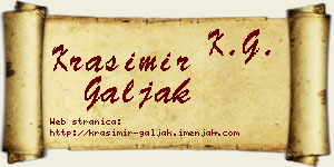 Krasimir Galjak vizit kartica